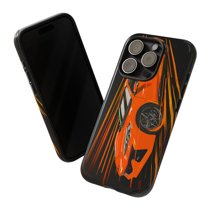 Orange C8 corvette Z06 iPhone 18 17 16 15 14 13 12 Pro  Samsung Galaxy Pixel