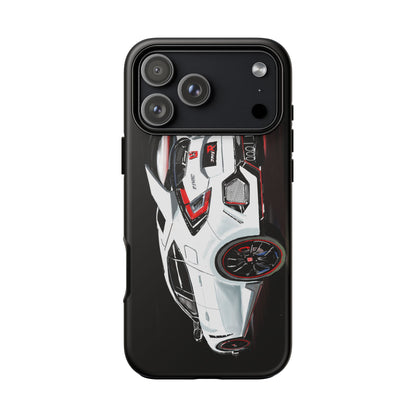 White Type-r civic Case iPhone 18 17 16 15 14 13 12 Pro Samsung Galaxy Pixel
