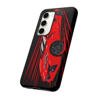 Red C8 corvette Z06 Case iPhone 18 17 16 15 14 13 12 11 Pro Samsung Galaxy Pixel
