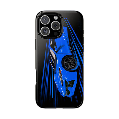 Blue Corvette C8 z06 Design for iPhone 18 17 16 15 14 13 Pro Max