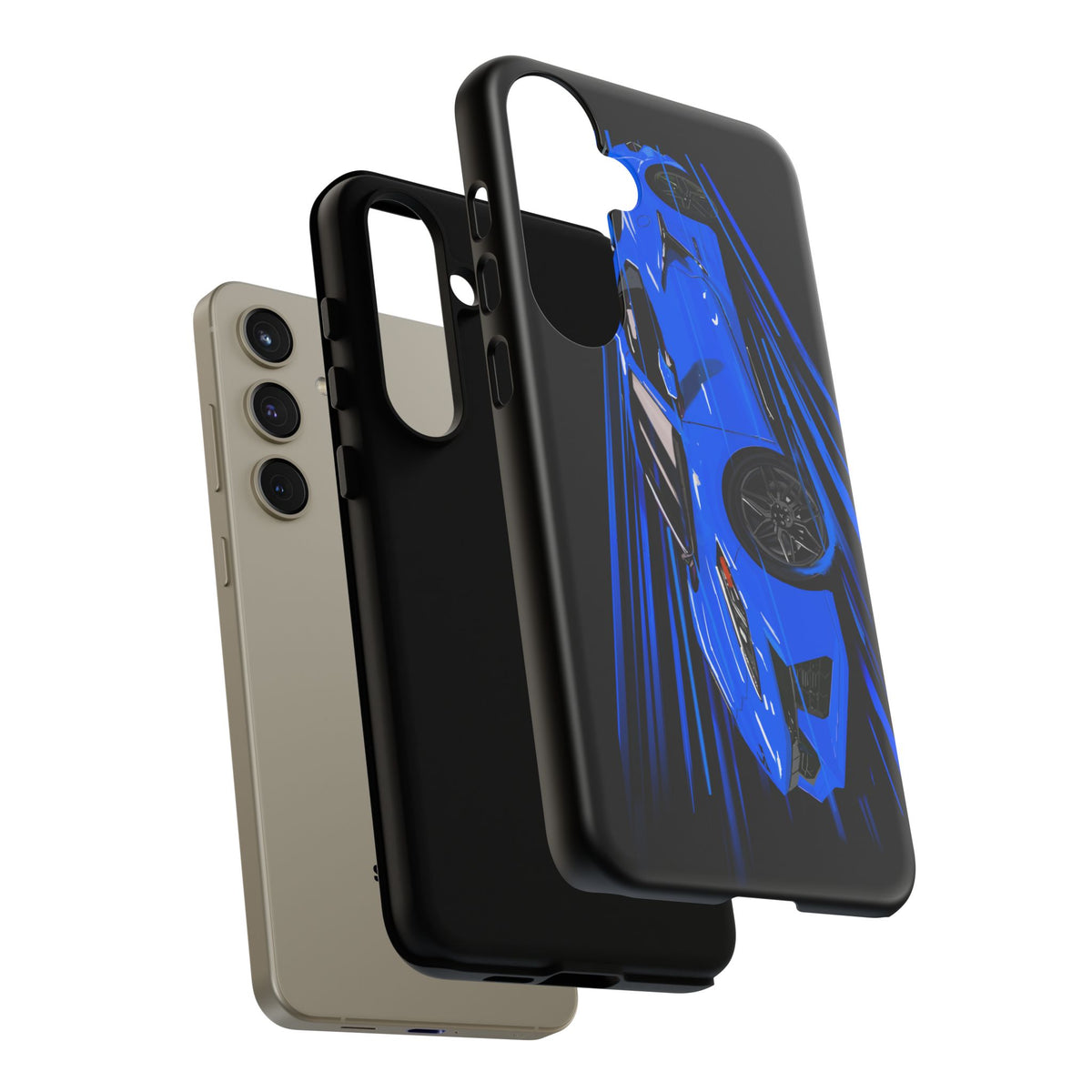 Blue Corvette C8 z06 Design for iPhone 18 17 16 15 14 13 Pro Max