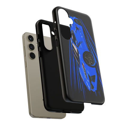 Blue Corvette C8 z06 Design for iPhone 18 17 16 15 14 13 Pro Max