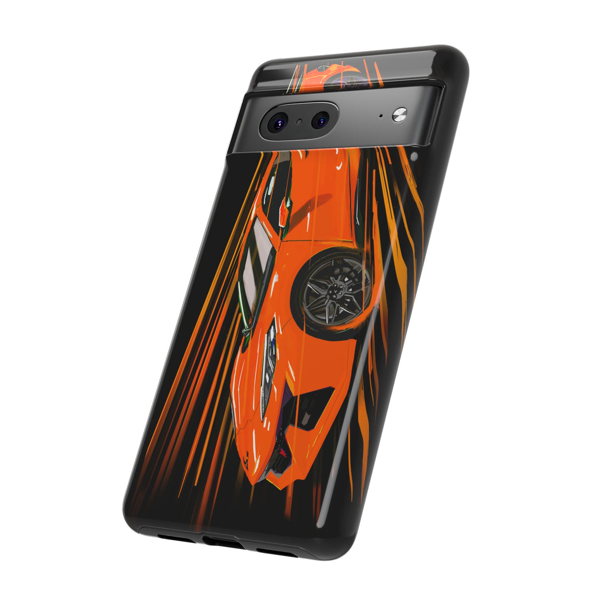 Orange C8 corvette Z06 iPhone 18 17 16 15 14 13 12 Pro  Samsung Galaxy Pixel