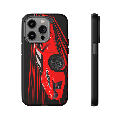 Red C8 corvette Z06 Case iPhone 18 17 16 15 14 13 12 11 Pro Samsung Galaxy Pixel