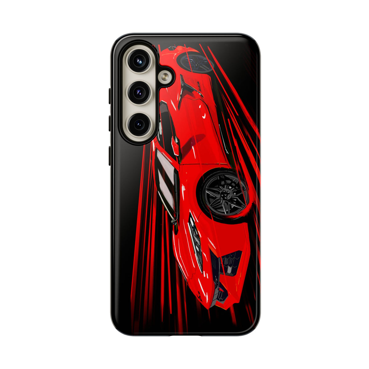 Red C8 corvette Z06 Case iPhone 18 17 16 15 14 13 12 11 Pro Samsung Galaxy Pixel