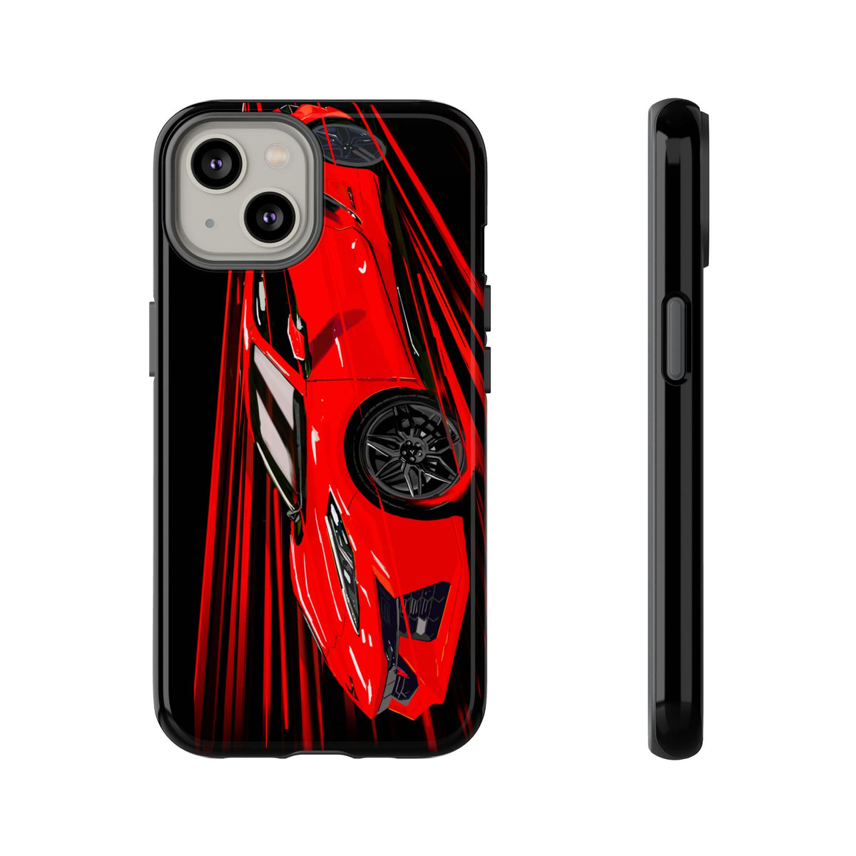 Red C8 corvette Z06 Case iPhone 18 17 16 15 14 13 12 11 Pro Samsung Galaxy Pixel