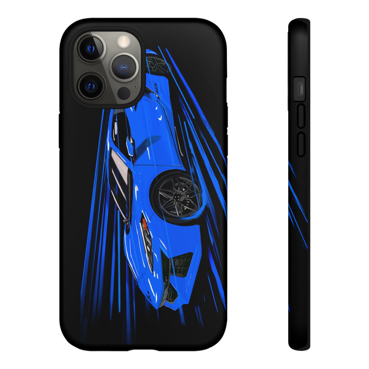 Blue Corvette C8 z06 Design for iPhone 18 17 16 15 14 13 Pro Max