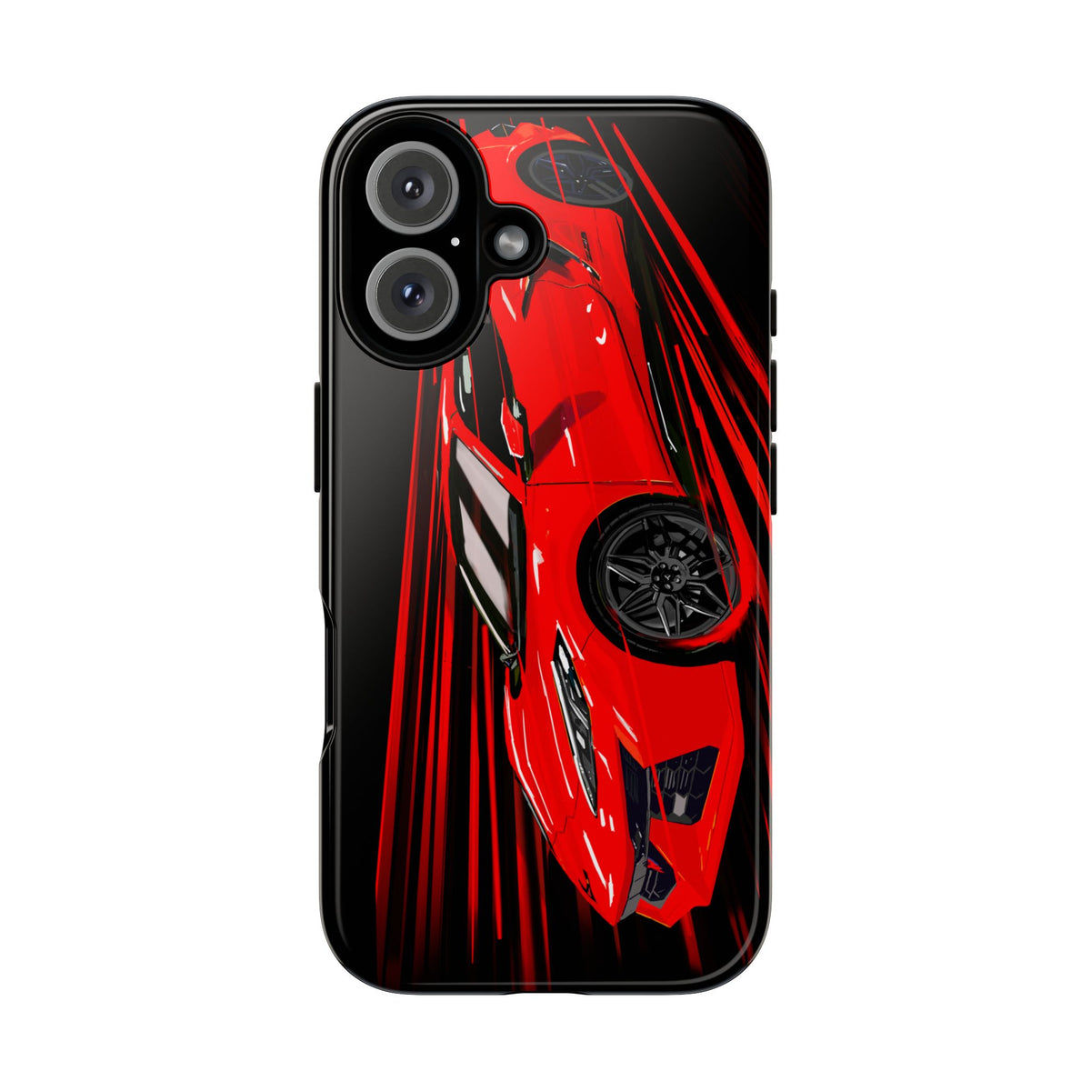 Red C8 corvette Z06 Case iPhone 18 17 16 15 14 13 12 11 Pro Samsung Galaxy Pixel