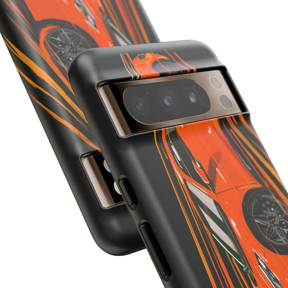 Orange C8 corvette Z06 iPhone 18 17 16 15 14 13 12 Pro  Samsung Galaxy Pixel