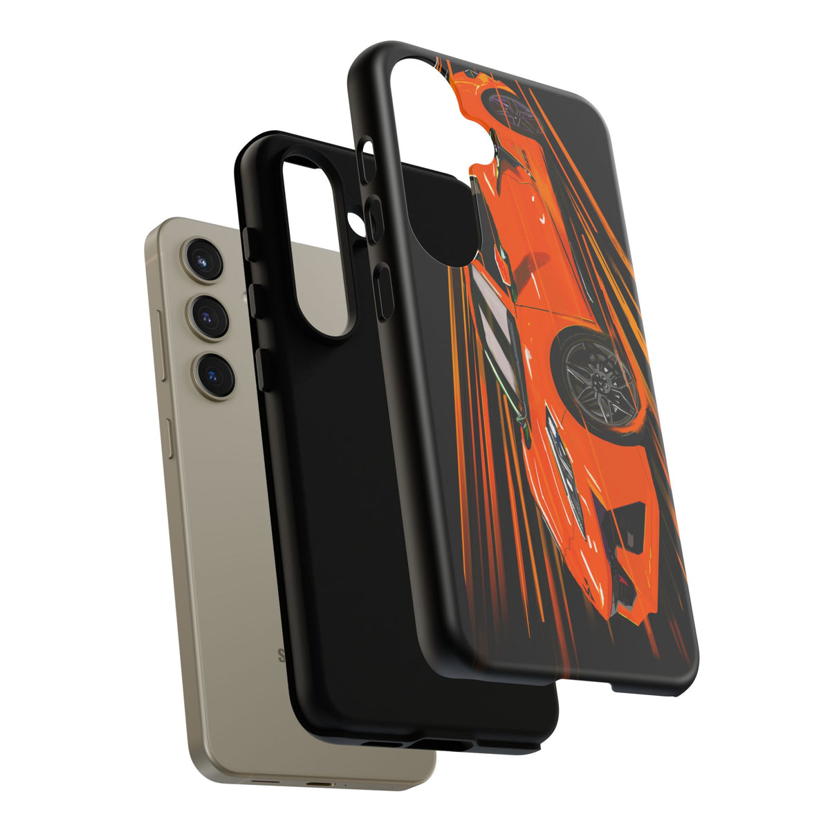 Orange C8 corvette Z06 iPhone 18 17 16 15 14 13 12 Pro  Samsung Galaxy Pixel
