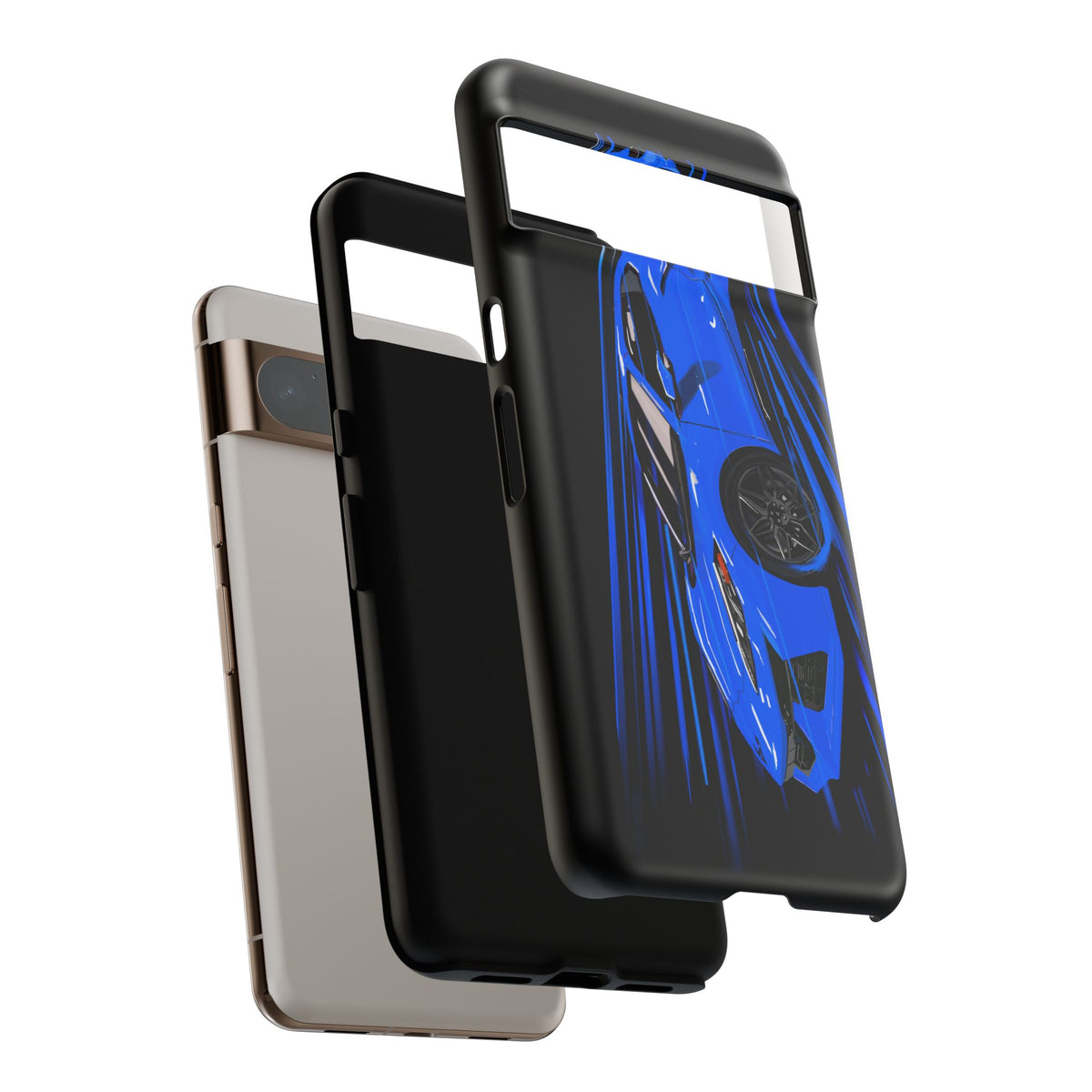 Blue Corvette C8 z06 Design for iPhone 18 17 16 15 14 13 Pro Max