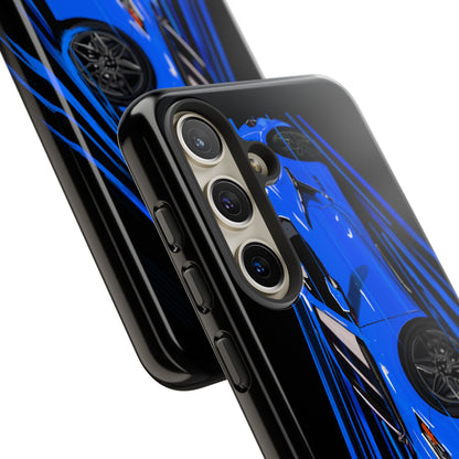 Blue Corvette C8 z06 Design for iPhone 18 17 16 15 14 13 Pro Max