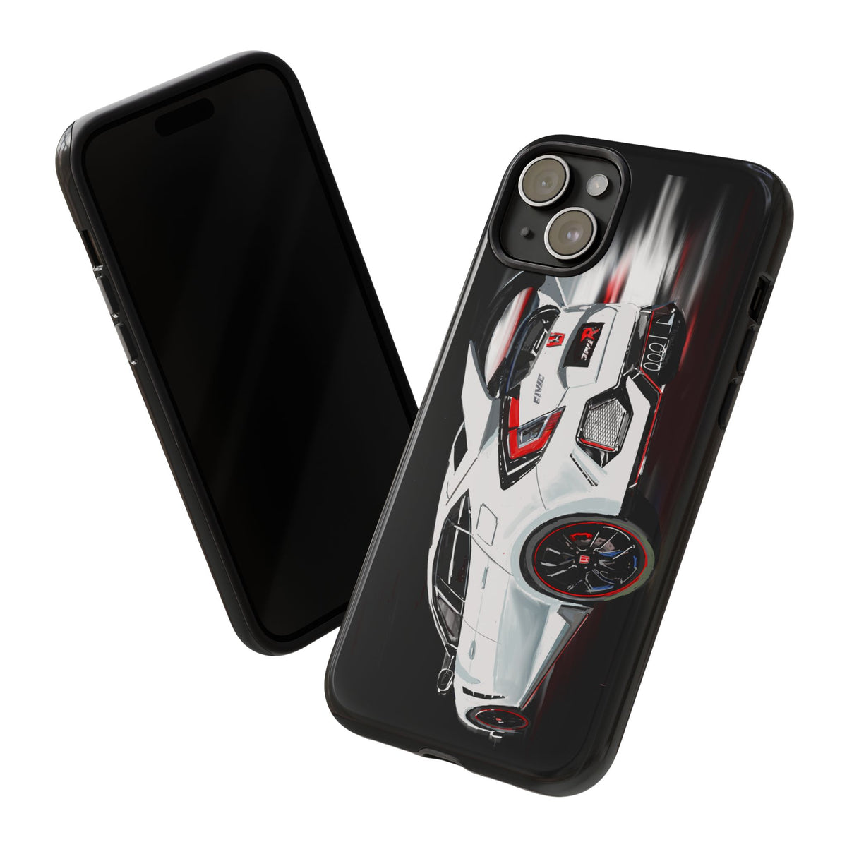 White Type-r civic Case iPhone 18 17 16 15 14 13 12 Pro Samsung Galaxy Pixel