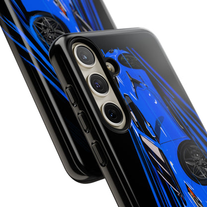 Blue Corvette C8 z06 Design for iPhone 18 17 16 15 14 13 Pro Max