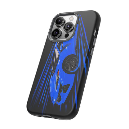 Blue Corvette C8 z06 Design for iPhone 18 17 16 15 14 13 Pro Max