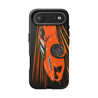 Orange C8 corvette Z06 iPhone 18 17 16 15 14 13 12 Pro  Samsung Galaxy Pixel
