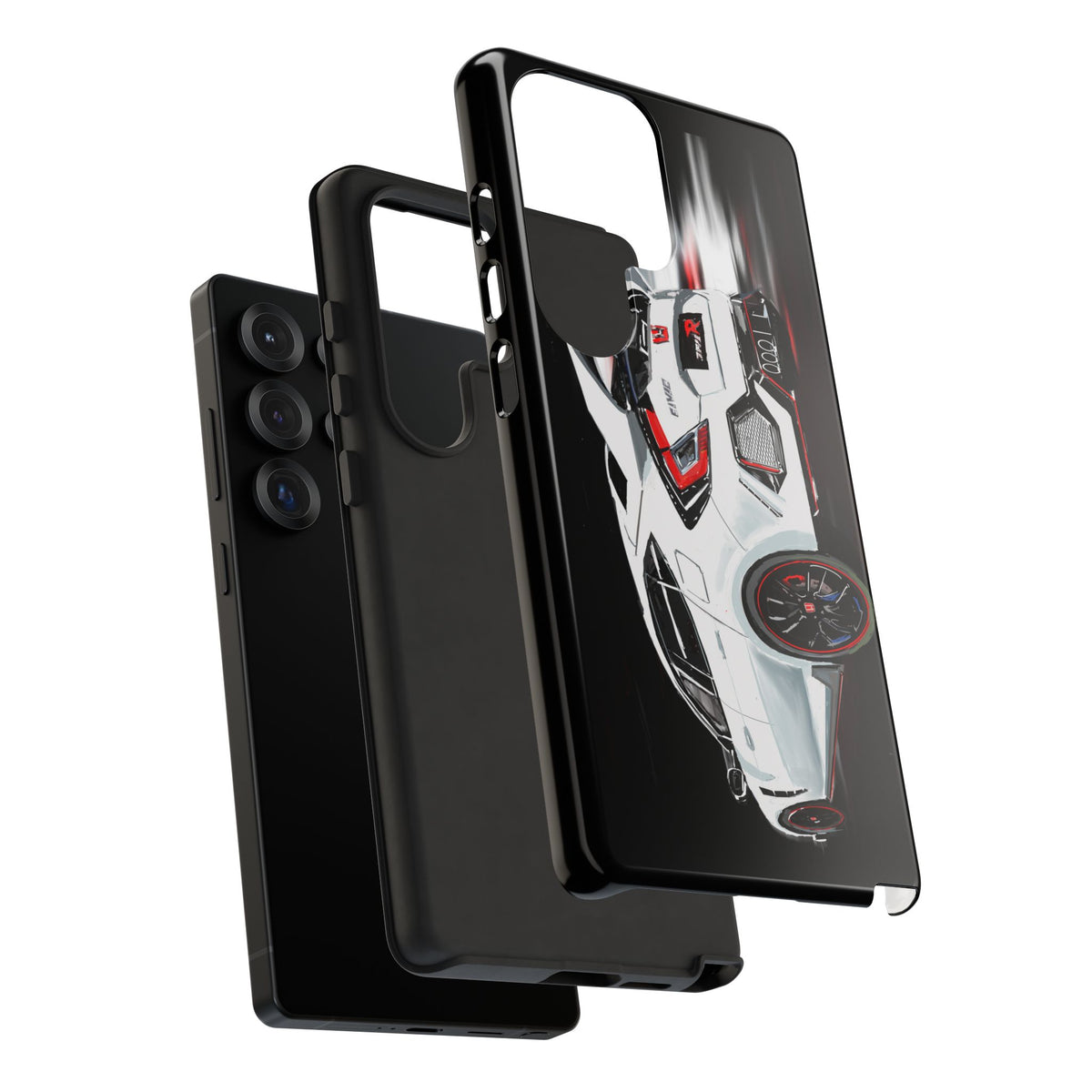 White Type-r civic Case iPhone 18 17 16 15 14 13 12 Pro Samsung Galaxy Pixel
