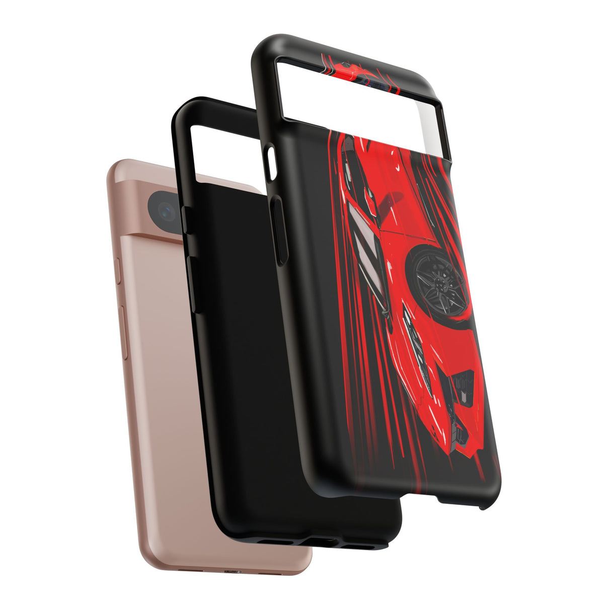 Red C8 corvette Z06 Case iPhone 18 17 16 15 14 13 12 11 Pro Samsung Galaxy Pixel