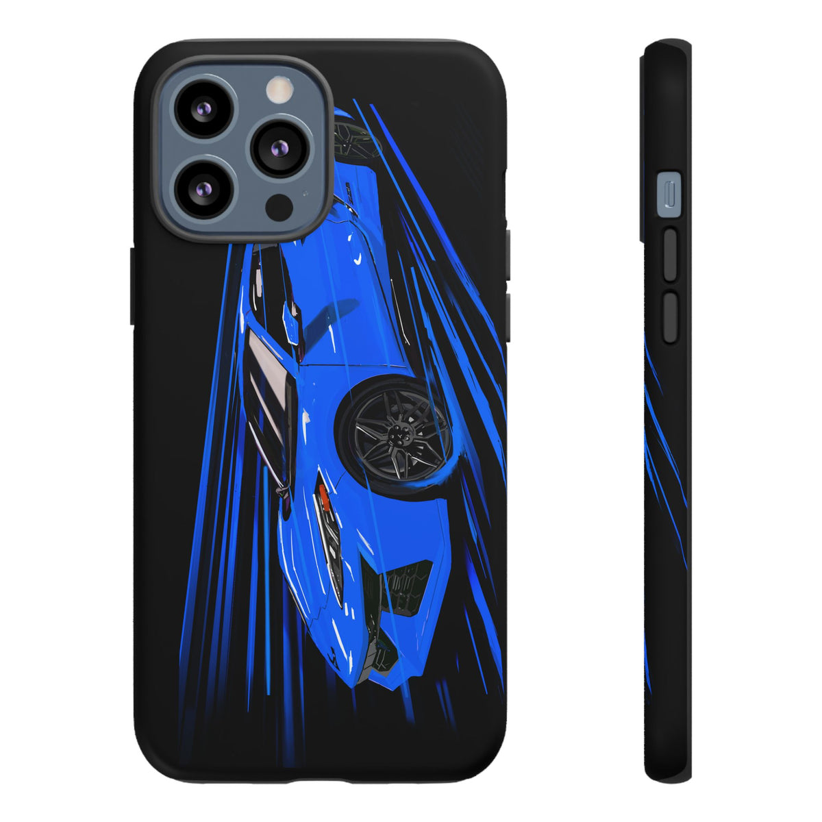 Blue Corvette C8 z06 Design for iPhone 18 17 16 15 14 13 Pro Max