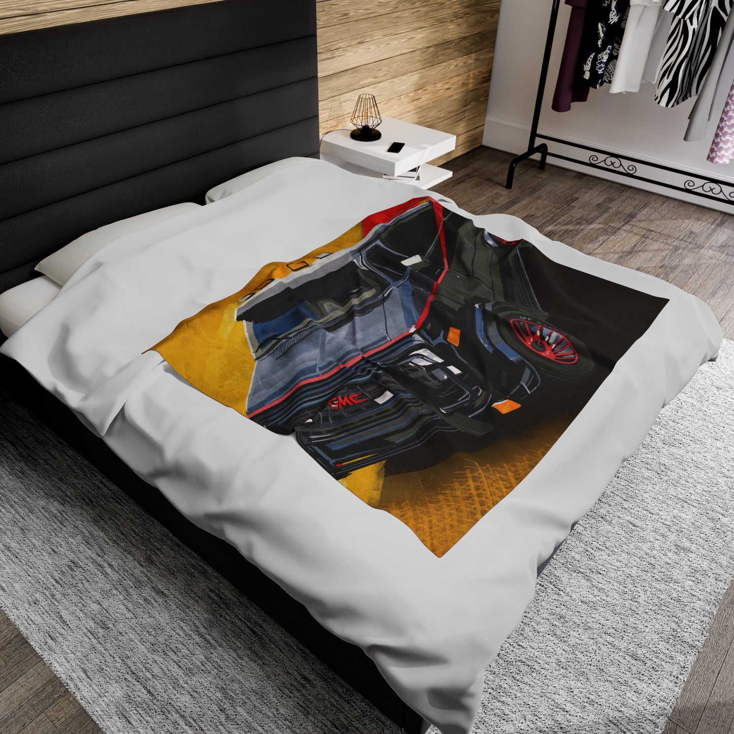 1983 GMC Vandura Van Weathered A-team Velveteen Plush Blanket