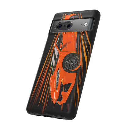 Orange C8 corvette Z06 iPhone 18 17 16 15 14 13 12 Pro  Samsung Galaxy Pixel