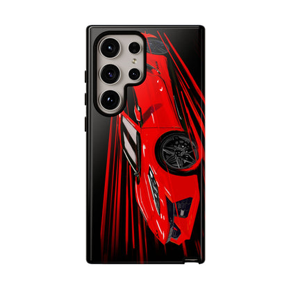 Red C8 corvette Z06 Case iPhone 18 17 16 15 14 13 12 11 Pro Samsung Galaxy Pixel