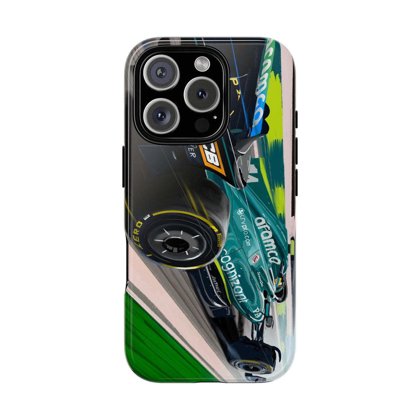 Fernando Alonso Aston Martin F1 Case iPhone 16 15 14 13 12 Samsung Galaxy Pixel