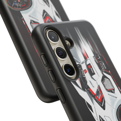 White Type-r civic Case iPhone 18 17 16 15 14 13 12 Pro Samsung Galaxy Pixel