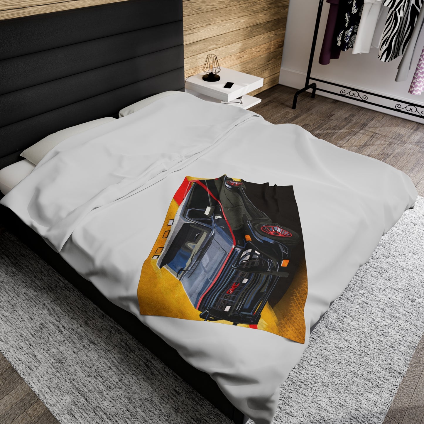 1983 GMC Vandura Van Weathered A-team Velveteen Plush Blanket