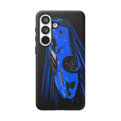Blue Corvette C8 z06 Design for iPhone 18 17 16 15 14 13 Pro Max