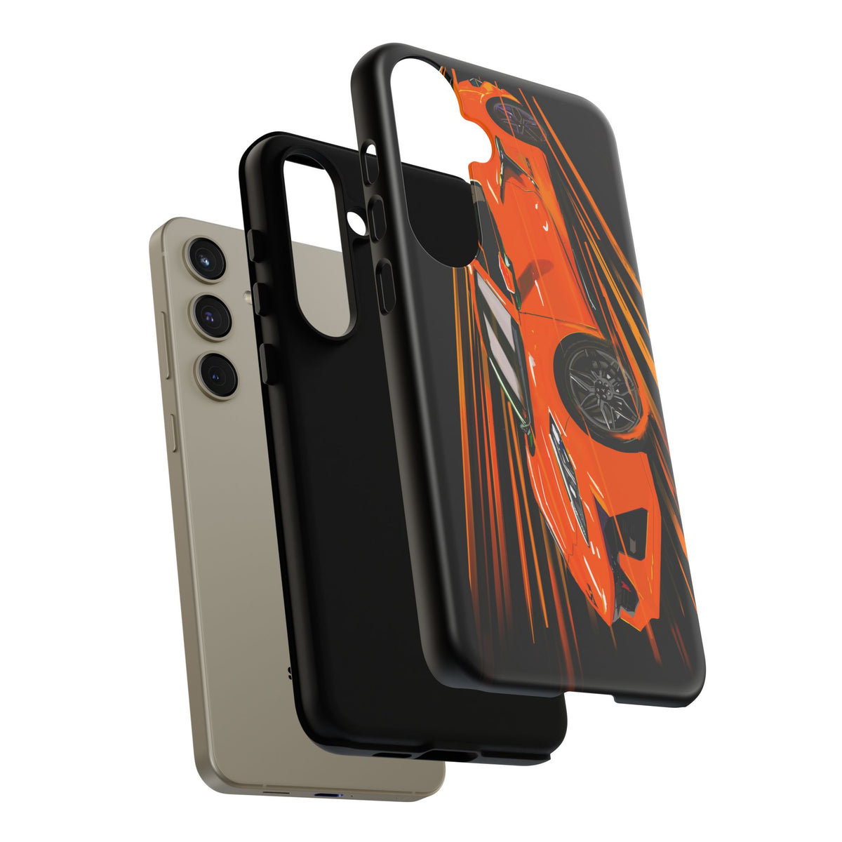 Orange C8 corvette Z06 iPhone 18 17 16 15 14 13 12 Pro  Samsung Galaxy Pixel