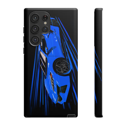 Blue Corvette C8 z06 Design for iPhone 18 17 16 15 14 13 Pro Max