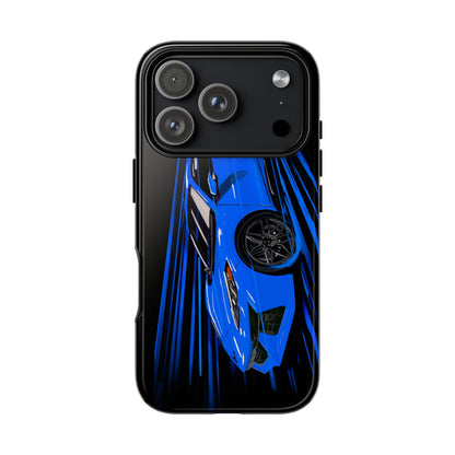 Blue Corvette C8 z06 Design for iPhone 18 17 16 15 14 13 Pro Max