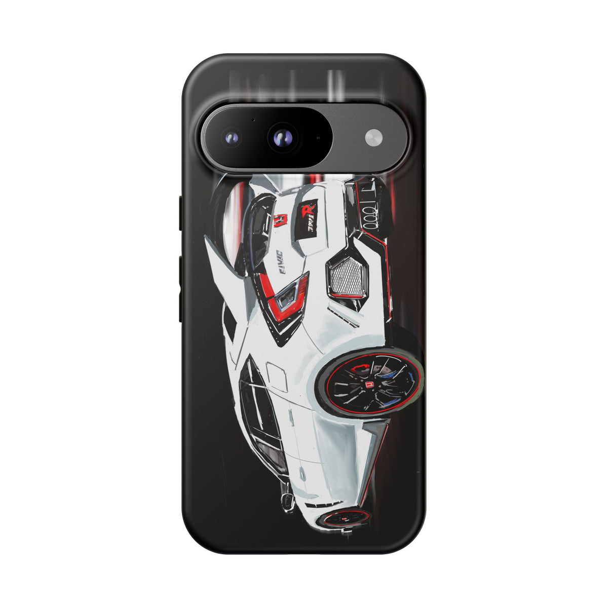 White Type-r civic Case iPhone 18 17 16 15 14 13 12 Pro Samsung Galaxy Pixel