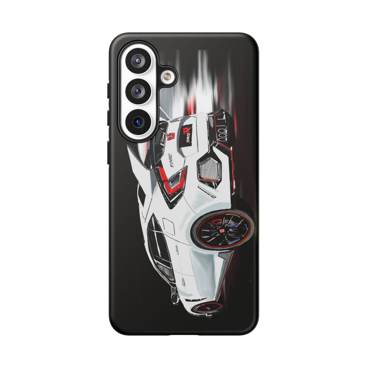 White Type-r civic Case iPhone 18 17 16 15 14 13 12 Pro Samsung Galaxy Pixel