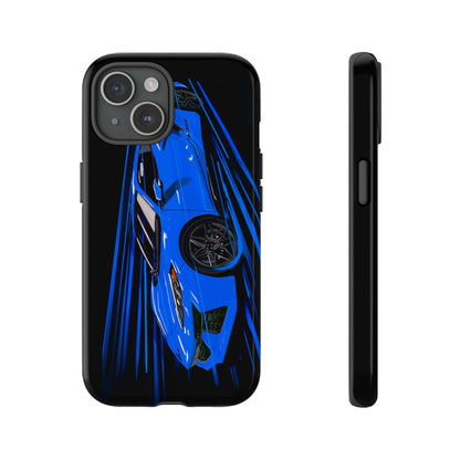 Blue Corvette C8 z06 Design for iPhone 18 17 16 15 14 13 Pro Max