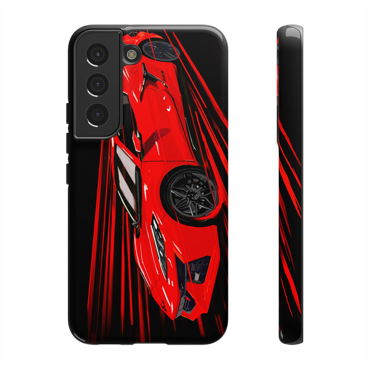 Red C8 corvette Z06 Case iPhone 18 17 16 15 14 13 12 11 Pro Samsung Galaxy Pixel