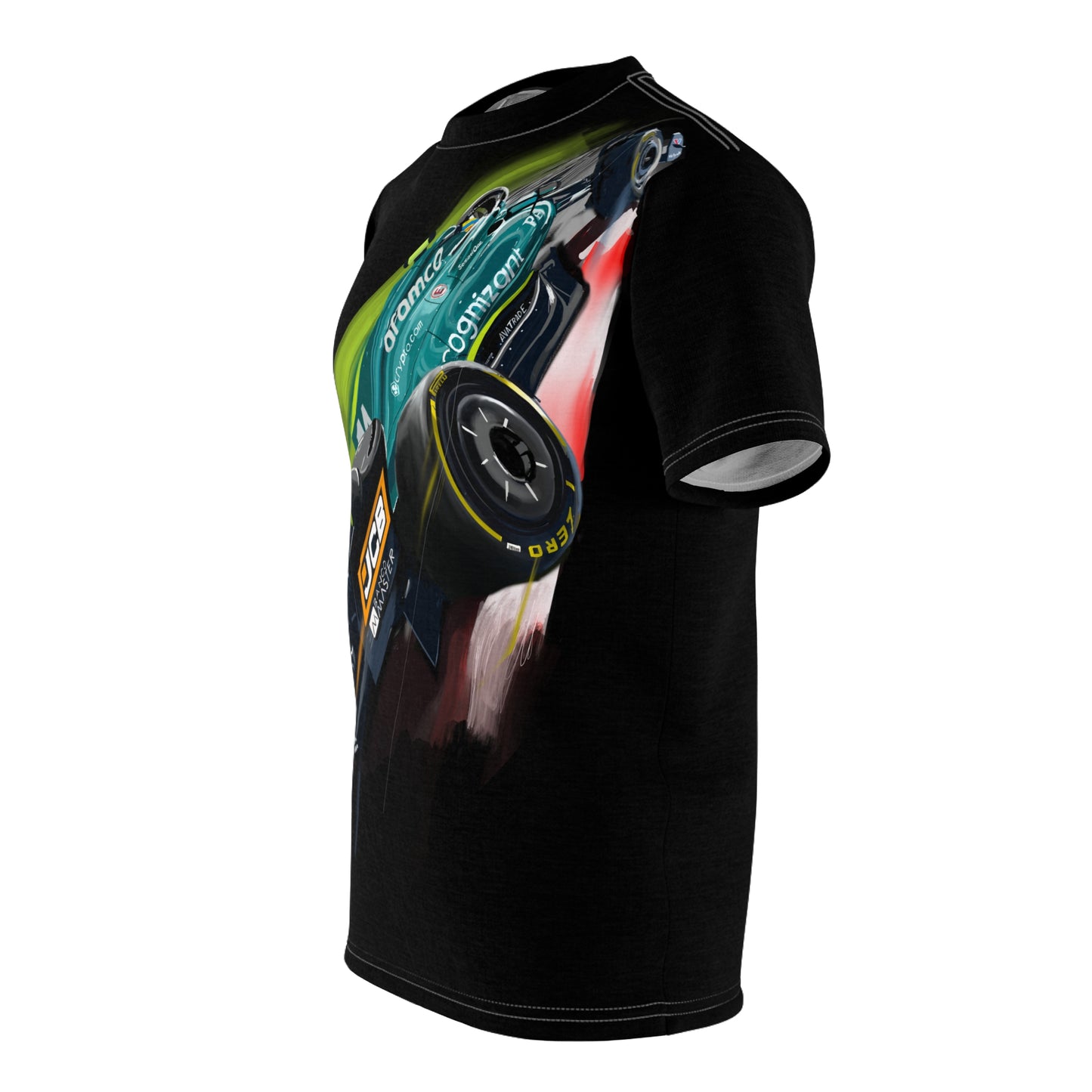 Fernando Alonso F1 Aston Martin racing all over print Unisex& Sew tshirt (AOP)