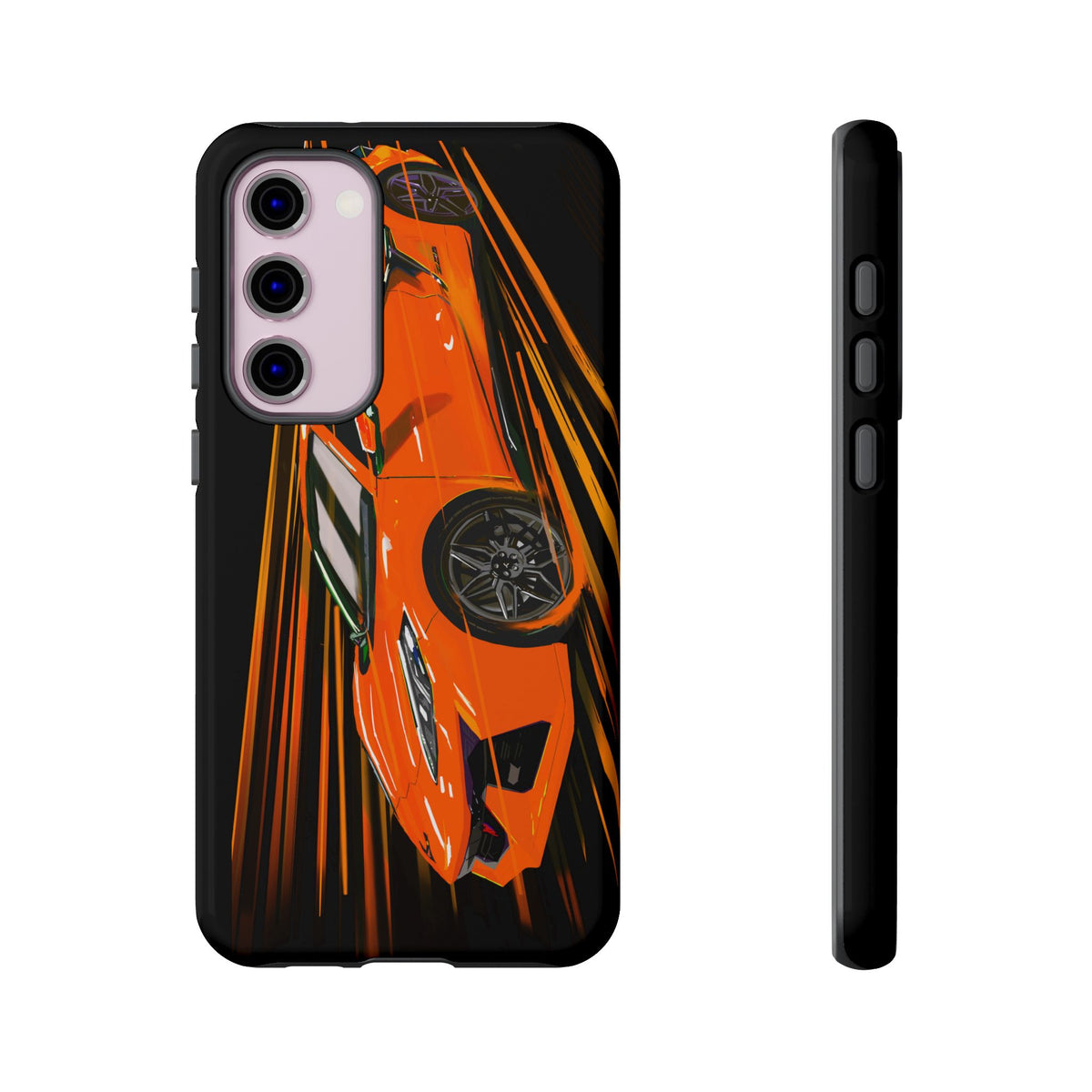 Orange C8 corvette Z06 iPhone 18 17 16 15 14 13 12 Pro  Samsung Galaxy Pixel