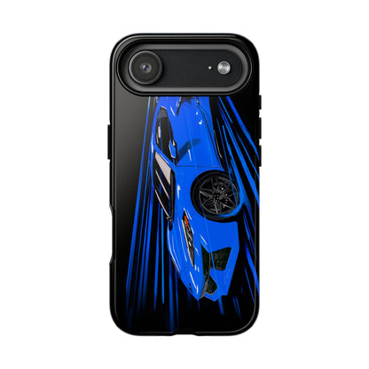 Blue Corvette C8 z06 Design for iPhone 18 17 16 15 14 13 Pro Max