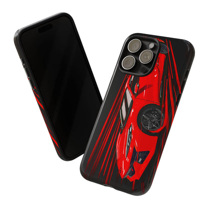 Red C8 corvette Z06 Case iPhone 18 17 16 15 14 13 12 11 Pro Samsung Galaxy Pixel
