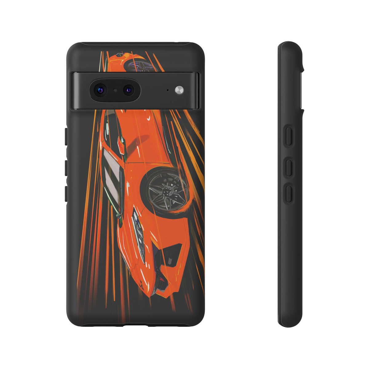 Orange C8 corvette Z06 iPhone 18 17 16 15 14 13 12 Pro  Samsung Galaxy Pixel