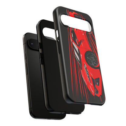 Red C8 corvette Z06 Case iPhone 18 17 16 15 14 13 12 11 Pro Samsung Galaxy Pixel