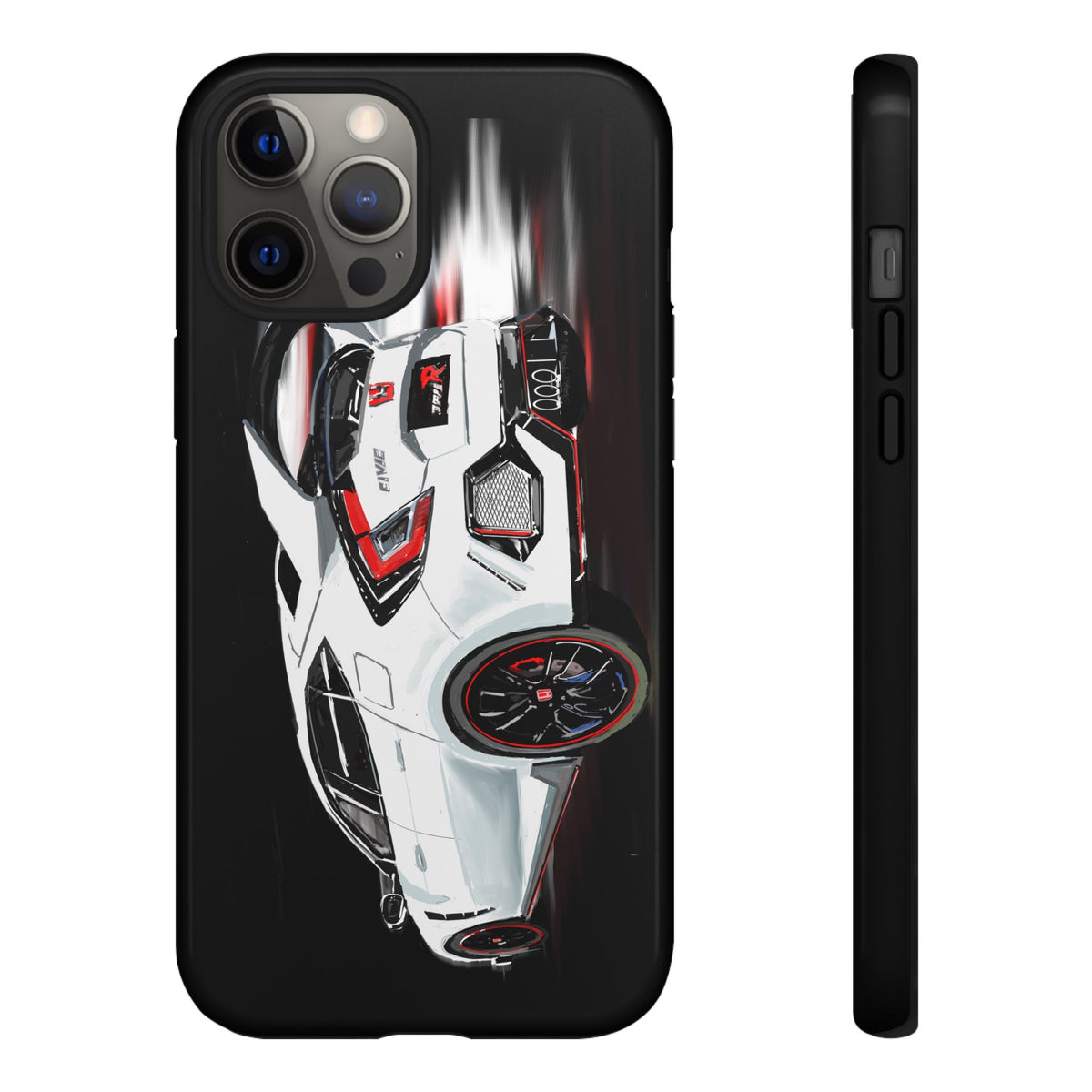 White Type-r civic Case iPhone 18 17 16 15 14 13 12 Pro Samsung Galaxy Pixel