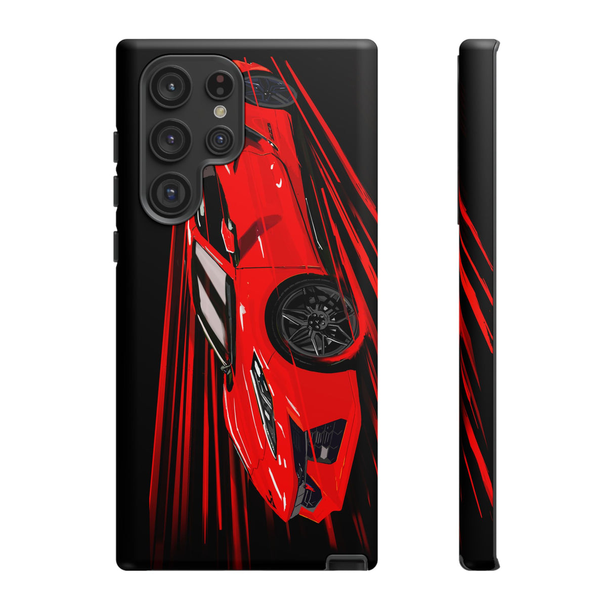 Red C8 corvette Z06 Case iPhone 18 17 16 15 14 13 12 11 Pro Samsung Galaxy Pixel