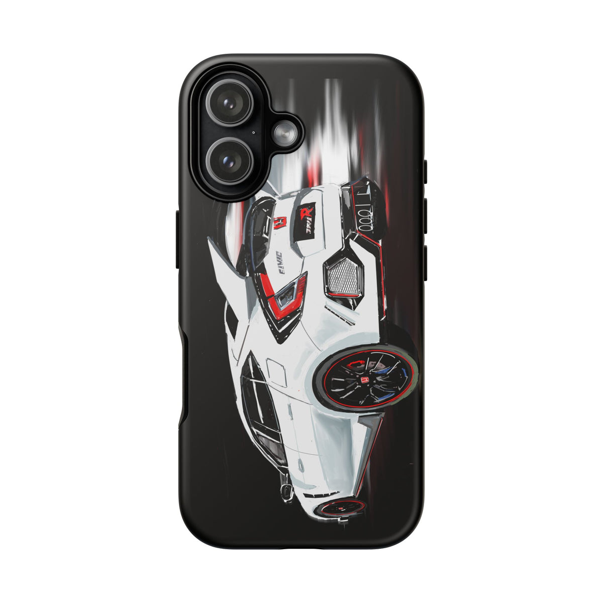 White Type-r civic Case iPhone 18 17 16 15 14 13 12 Pro Samsung Galaxy Pixel
