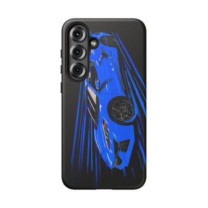 Blue Corvette C8 z06 Design for iPhone 18 17 16 15 14 13 Pro Max