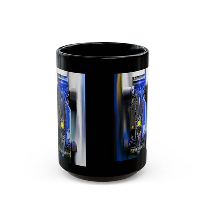Aryton Senna formula one racing f1 Black Coffee Tea Mug (11oz, 15oz)