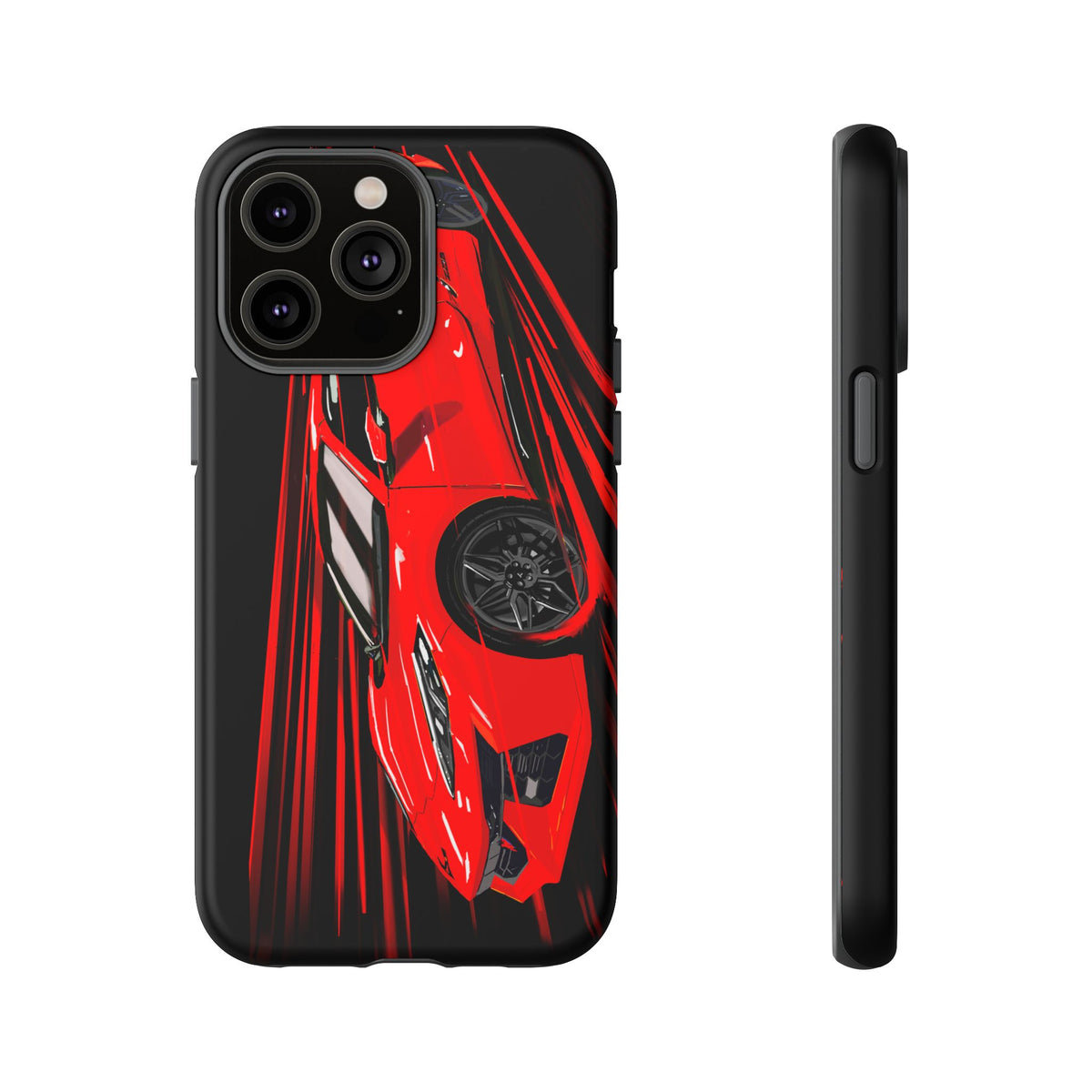 Red C8 corvette Z06 Case iPhone 18 17 16 15 14 13 12 11 Pro Samsung Galaxy Pixel