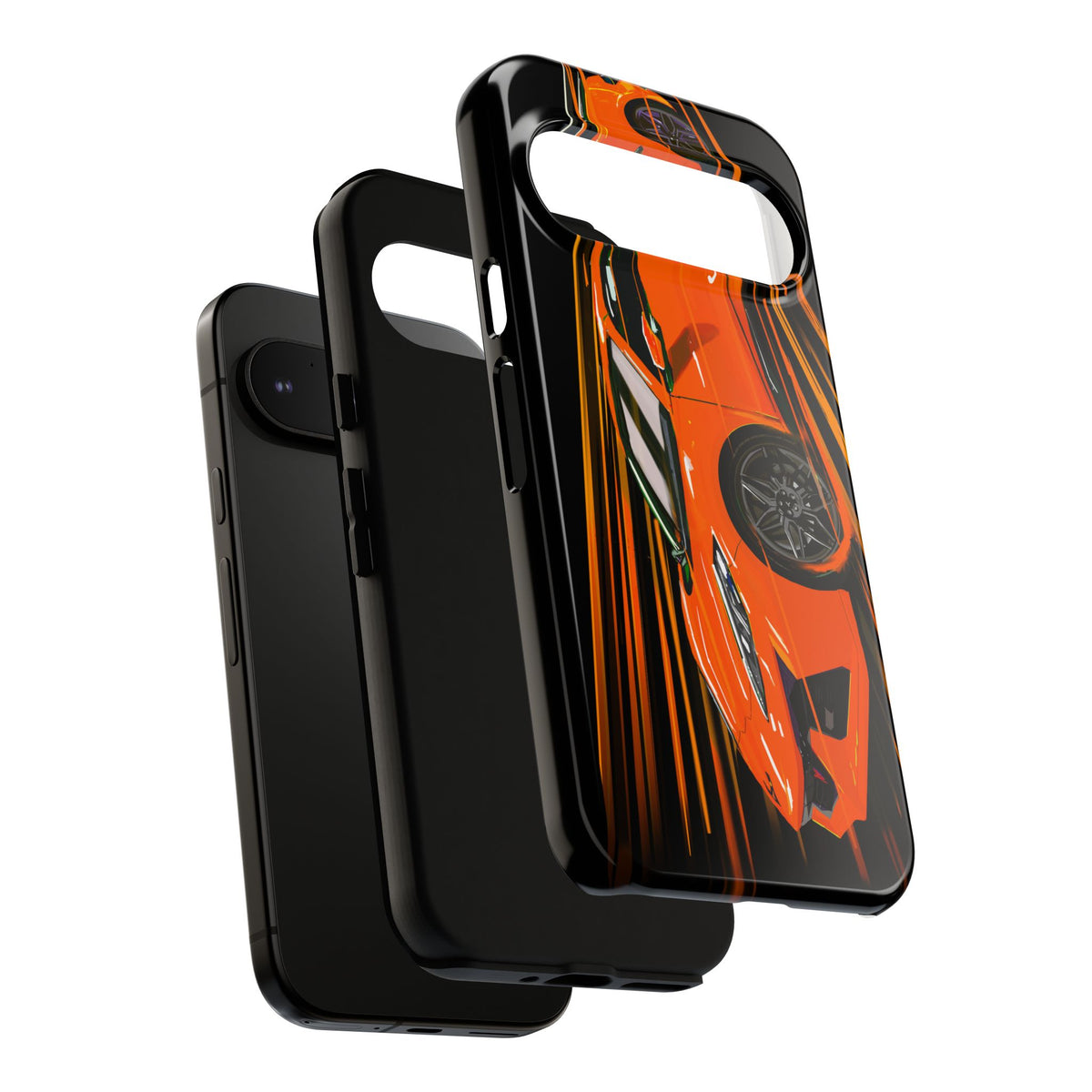 Orange C8 corvette Z06 iPhone 18 17 16 15 14 13 12 Pro  Samsung Galaxy Pixel